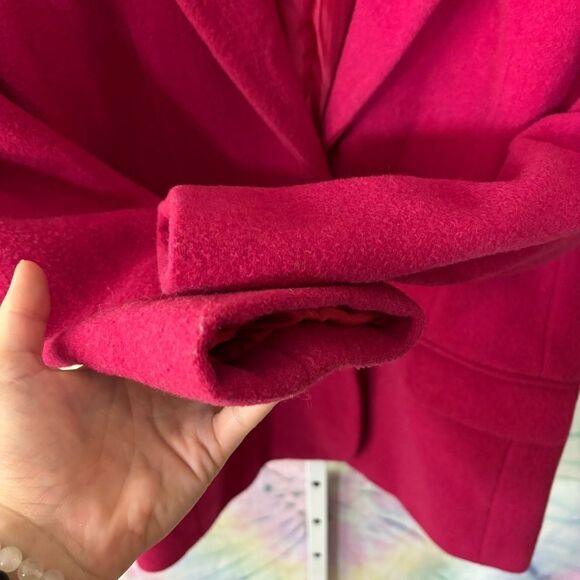 Vintage GAP fuscia Blazer Structured wool coat jacket sz small Elle Woods preppy - Picture 8 of 11